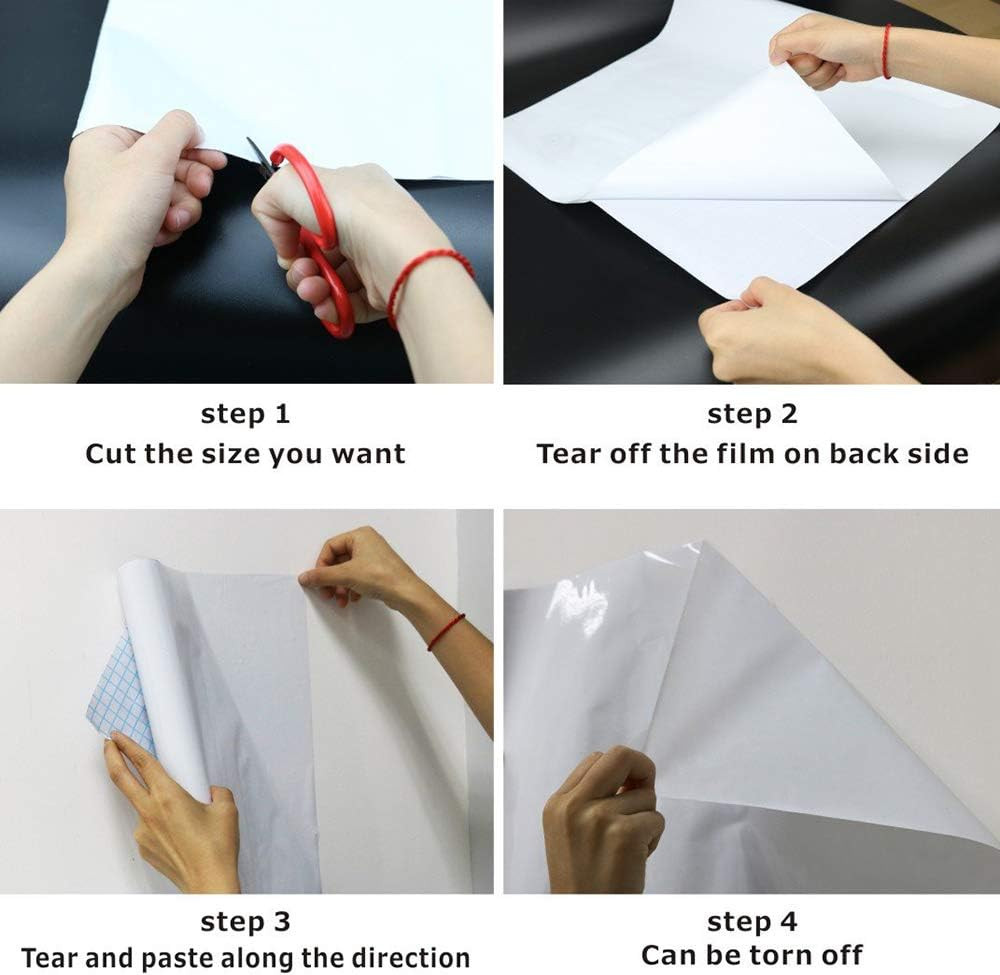 2 Roll White Chalkboard Paper – Whiteboard Vinyl Paper Removable Bulletin Wall S
