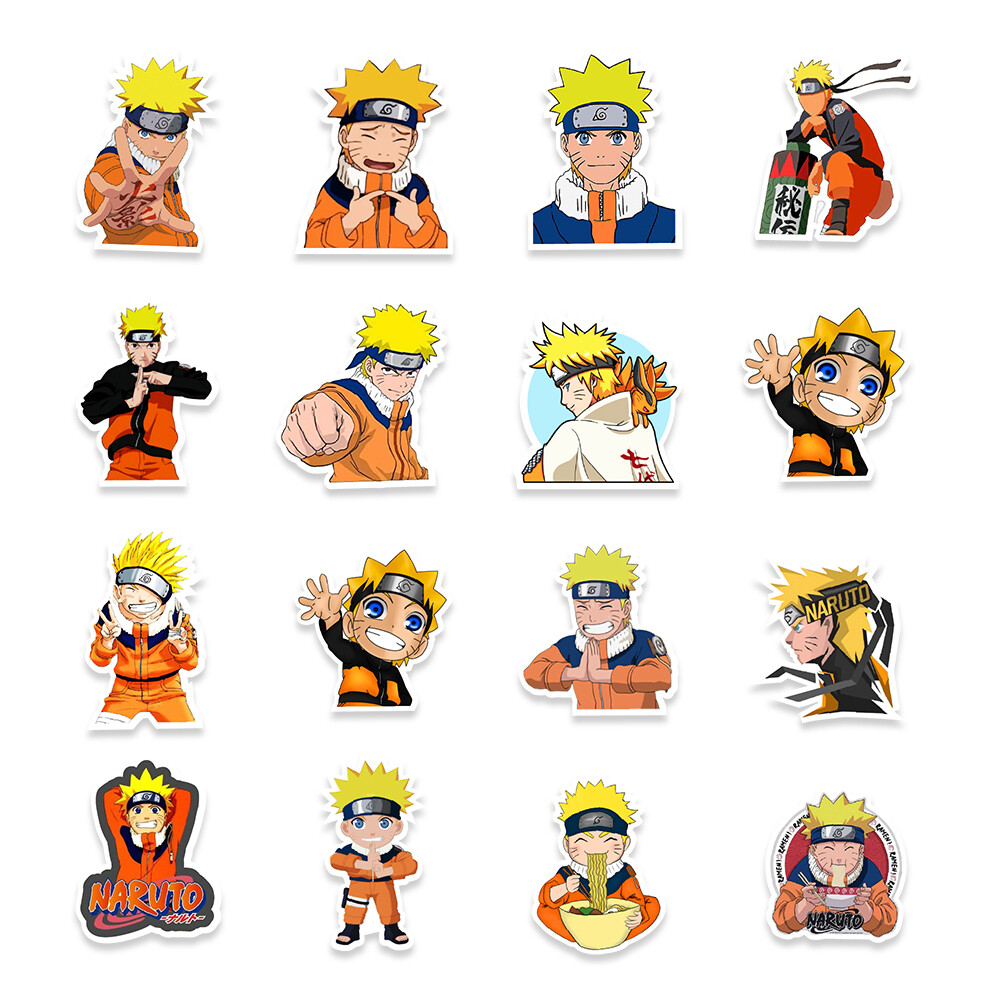 50 Pcs Stickers Naruto Uzumaki Anime Skateboard Luggage Phone Laptop Car Vinyl