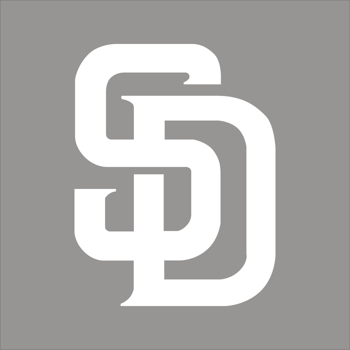 San Diego Padres #3 MLB Team Logo 1 Color Vinyl Decal Sticker Car Window Wall