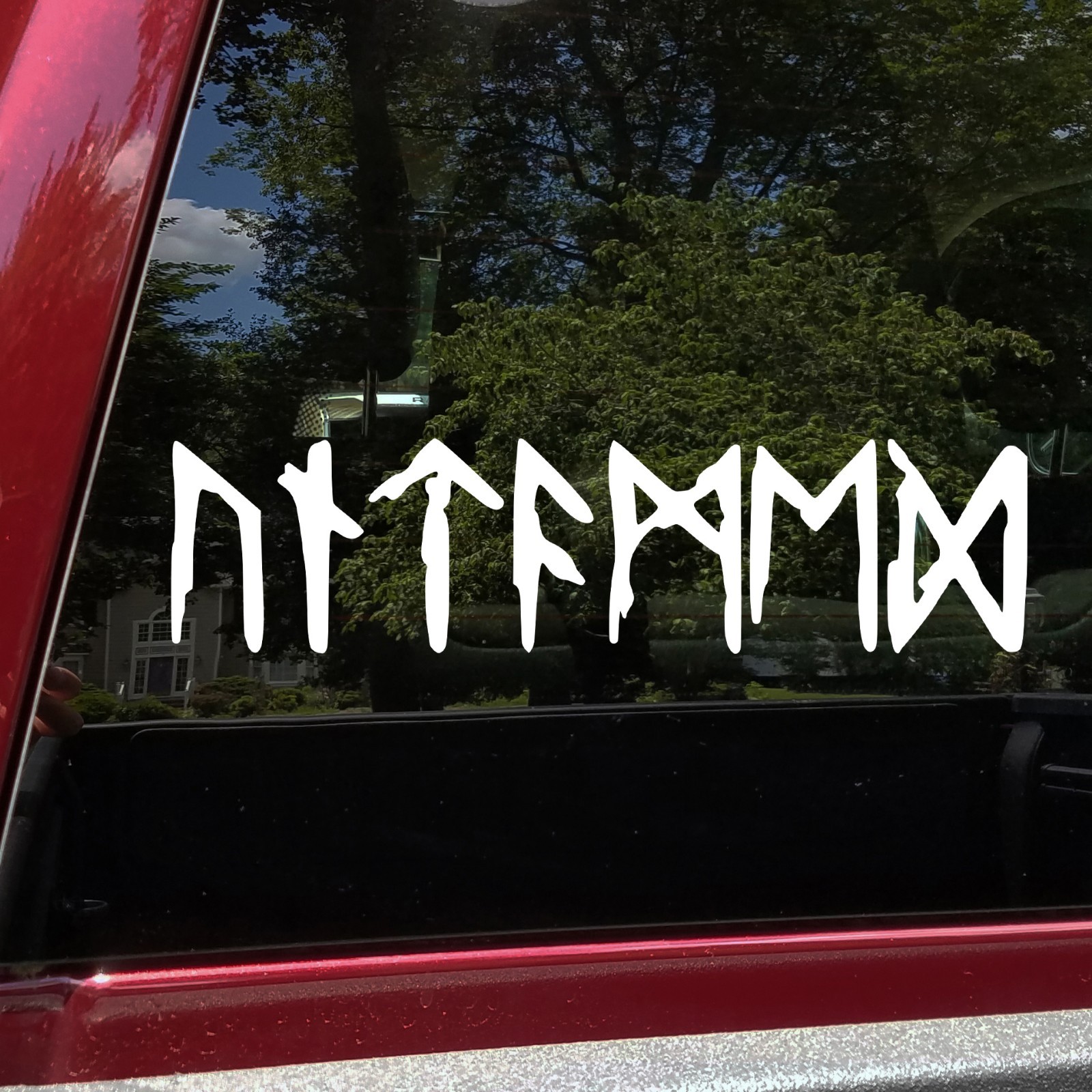 Untamed in Viking Futhark Runes V2 Sticker Decal Norse Celtic Vinyl Rugged
