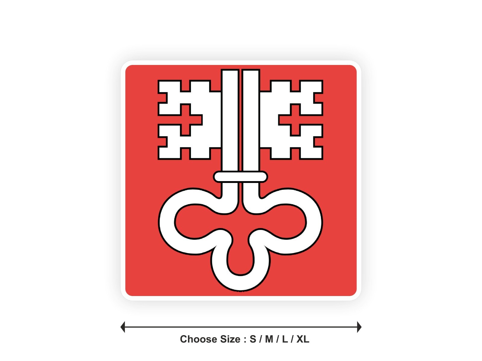 Sticker flag SWITZERLAND NIDWALDEN NIDWALD swiss 2,7′′(S) -7,8′′(XL) decal
