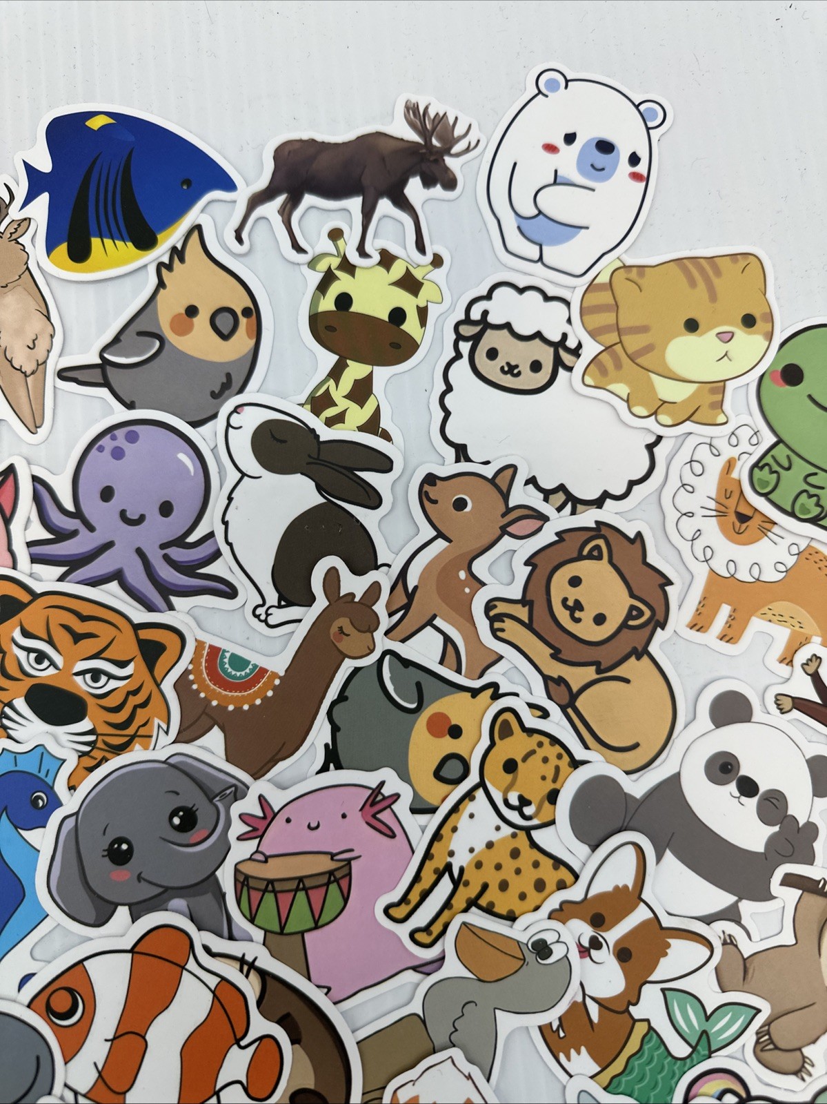 Lot Of 163 Random Small Animal Stickers Decals {HH}