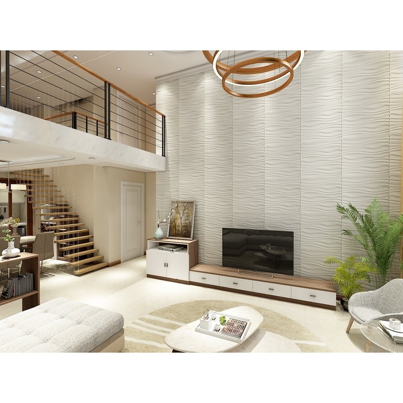 PVC 3D Wall Panels Lightweight Fire Resistant Easy DIY Living Room Bedroom New