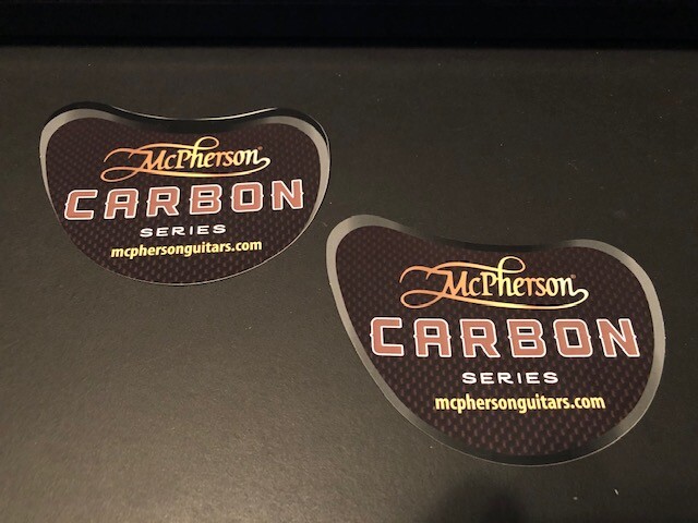 McPherson Carbon Series Guitars 2pc Factory Sticker Set