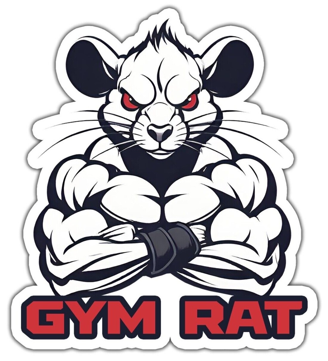 Gym Rat Sticker | Waterproof Funny Gym Fitness Sticker Vinyl Decal