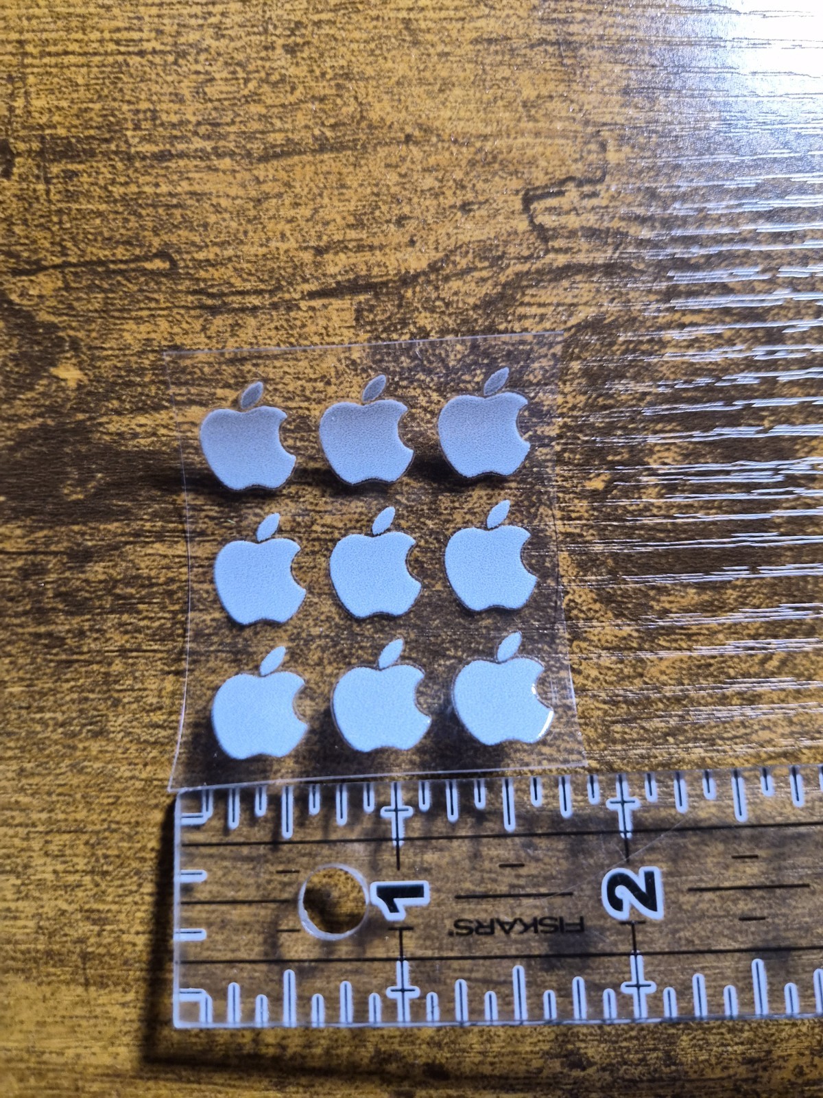 9 pc. A Logo Gray 1/2 in tall UV DTF Decal Sticker waterproof USA