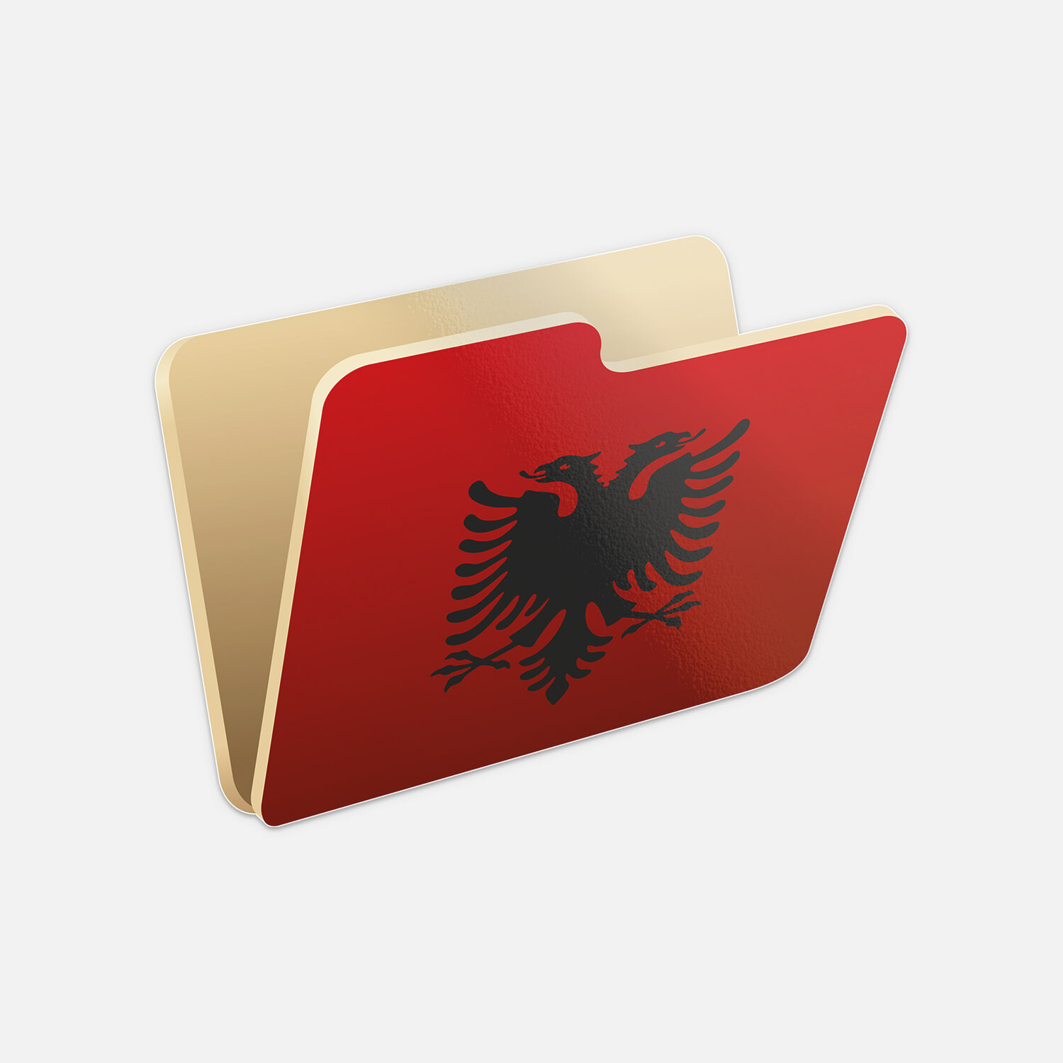Albania Folder Flag Icon Vinyl Sticker Decal