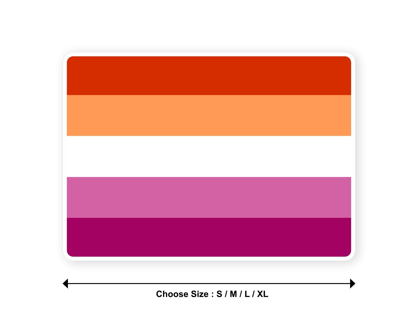 Sticker flag LESBIAN lgbt lgbtqia pride rainbow 3,9′′(S) -11′′(XL) decal