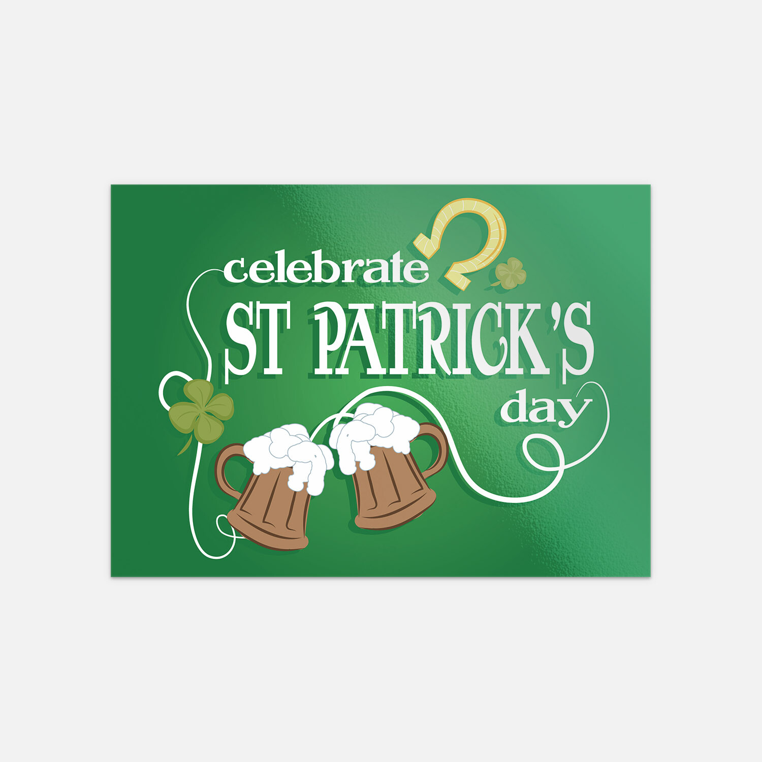 Celebrate Saint Patrick's Day Beer Glass Vinyl Sticker Decal