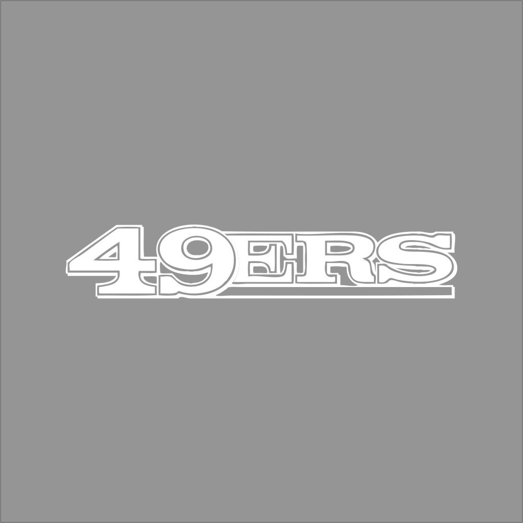 San Francisco 49ers #2 NFL Team Logo 1 Color Vinyl Decal Sticker Window Car Wall