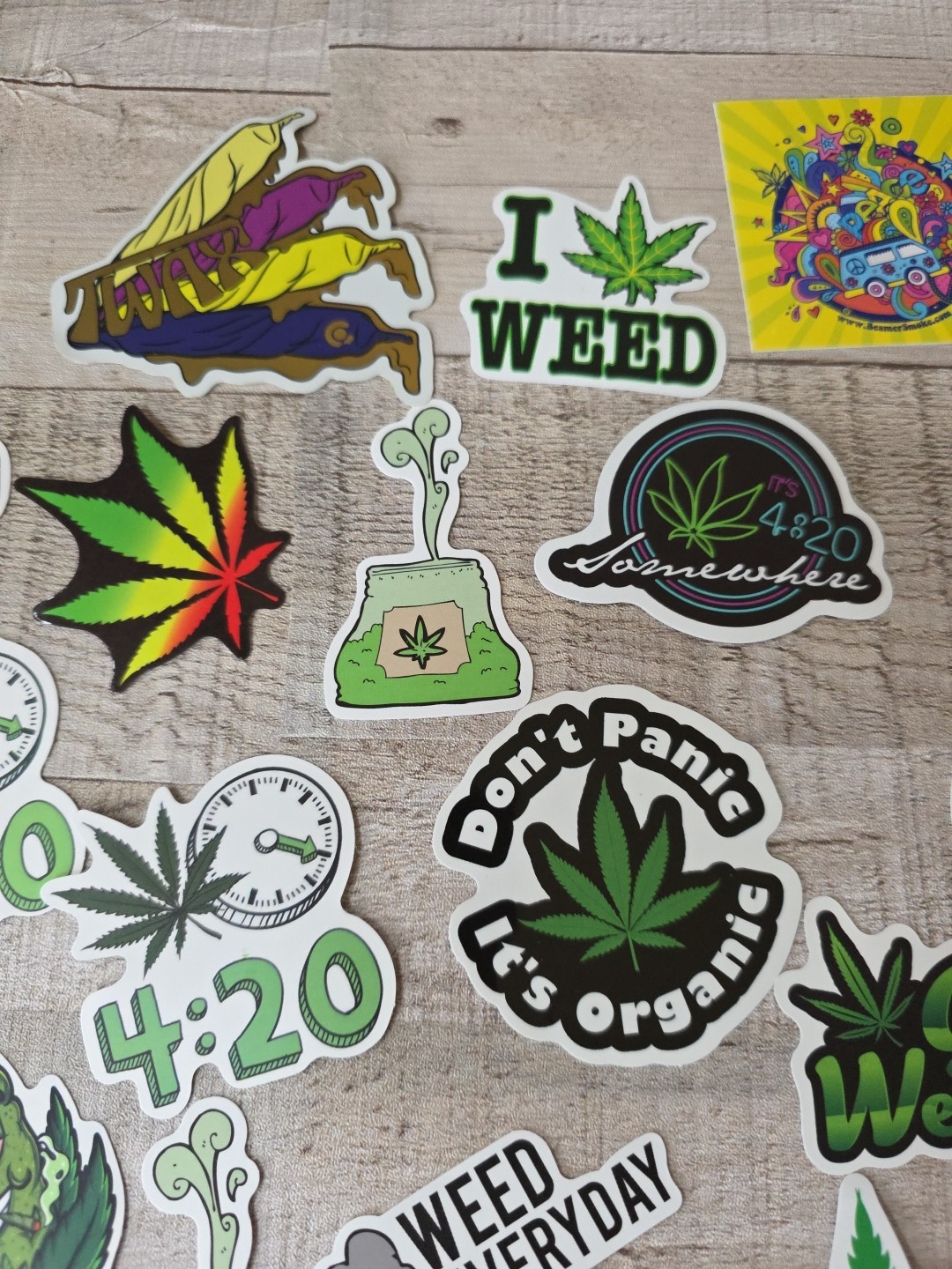 (65) Marijuana Theme Stickers Decals Cannabis Weed Humor