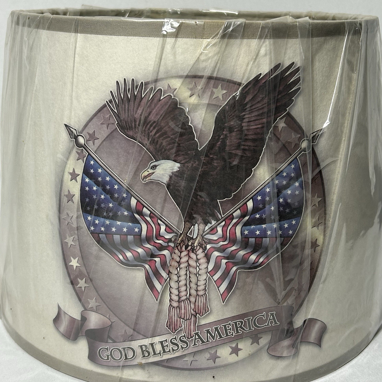 Patriotic Bald Eagle Lamp Shade ALMC America USA Flag Battle Hymn of Republic