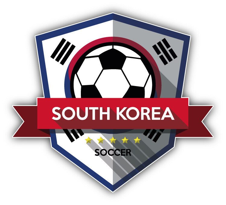 South Korea Flag National Soccer Team Badge Car Bumper Sticker Decal