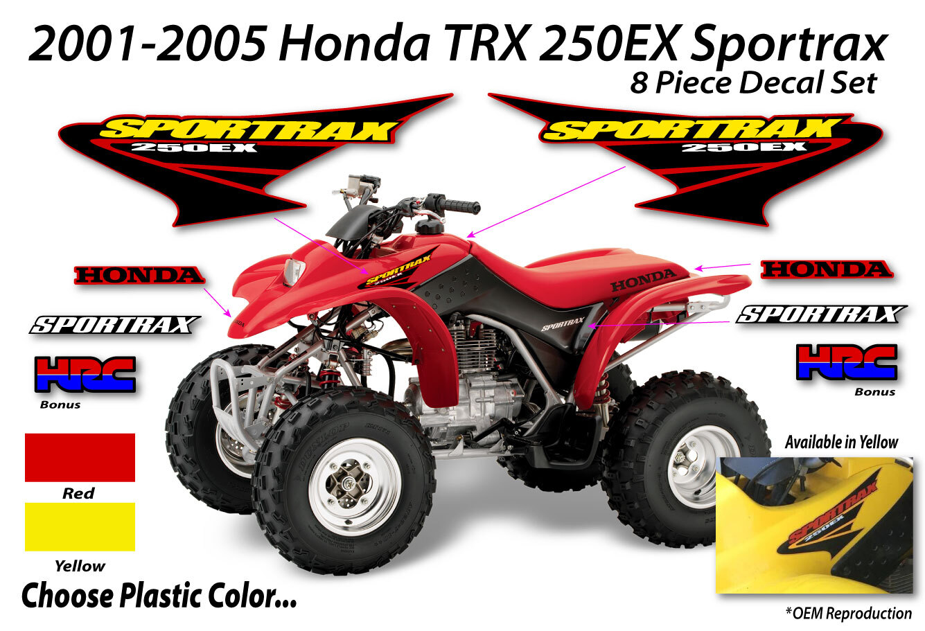 2003 2004 Honda TRX 250ex Decal Graphic Sticker OEM kit Mark Set SPORTRAX 250 EX