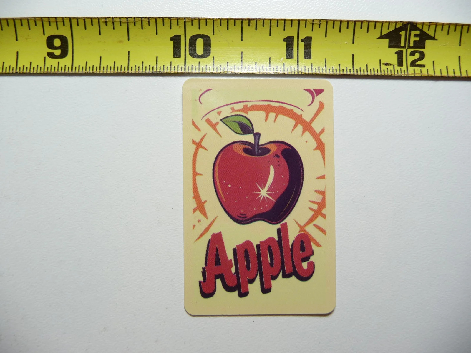APPLE SMALL STICKER DECAL FUN FUNNY KITCHEN ILLUSTRATIONS FOOD FUNNY