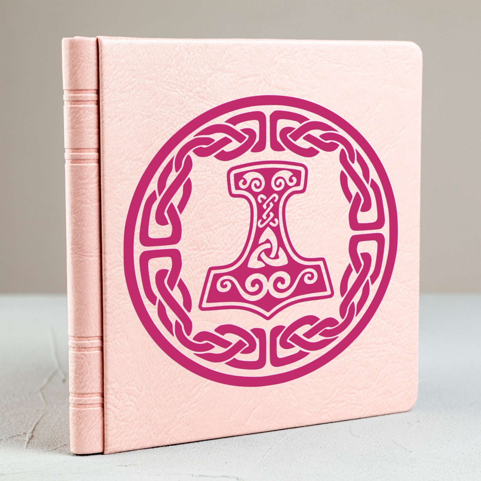 Celtic Knotwork Circle with Mjolnir Vinyl Decal V2 | Viking Thor Hammer Knot