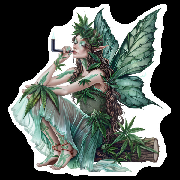 Fairy Tale Weed Vinyl Sticker 420 Weatherproof Stoner Gift Decal Marijuana Fairy