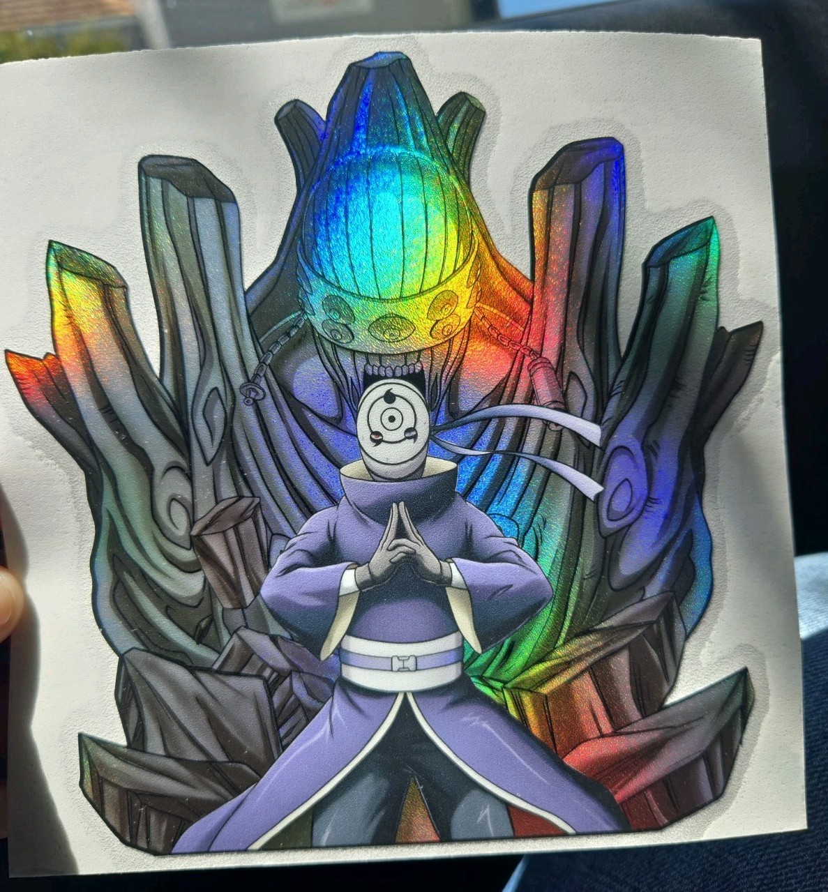 6" Spotholographic Weatherproof Sticker Obito Madara