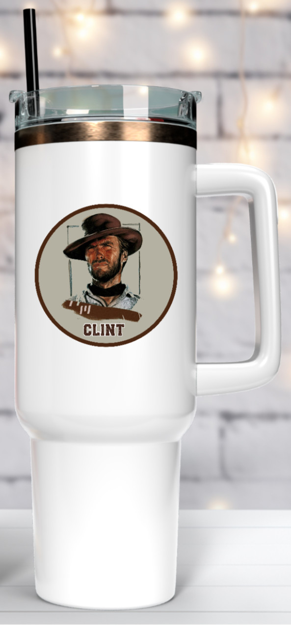 Movie Star (Clint Eastwood) – 4" Handmade Vinyl Decal Vehicle Laptop Cooler 26