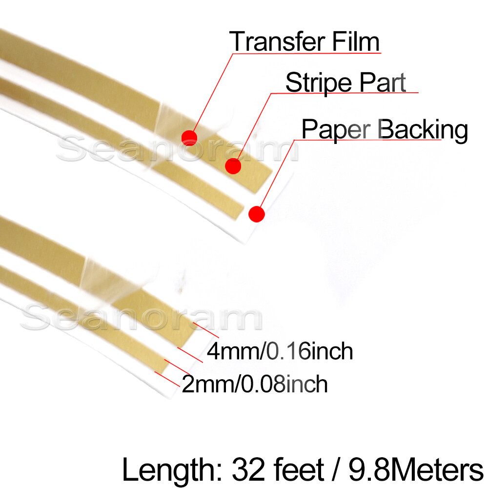 1/12"& 1/6" Matte Gold Home Shop Bar Pinstriping Pin Stripe Decal Vinyl Sticker