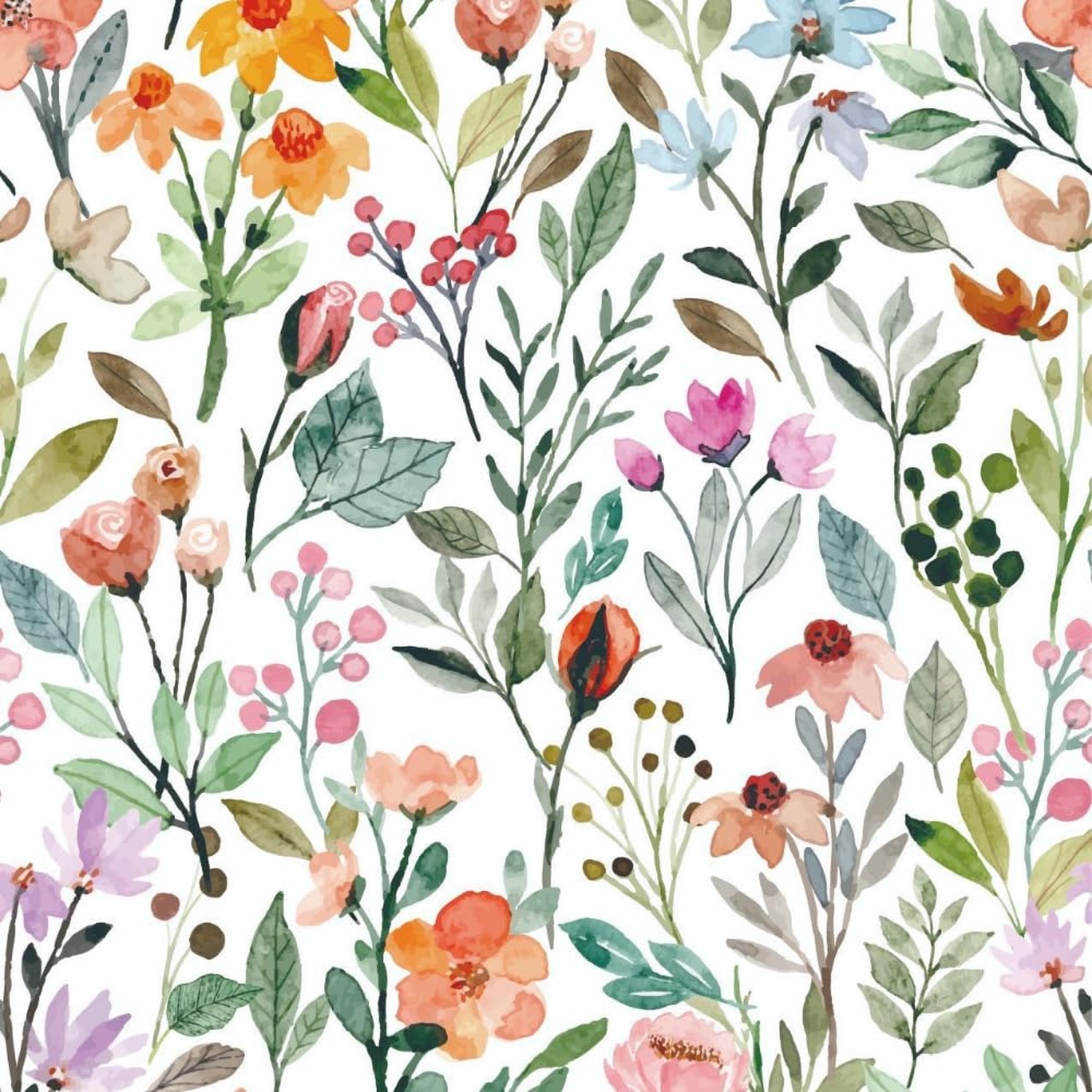 GeRRiT 17.32"x118" Floral Wallpaper Peel and Stick Boho Textured Wall Paper f…