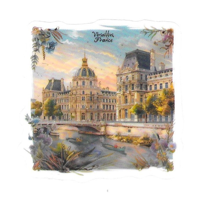 France Versailles Royal Palace Die Cut Clear European Vinyl Sticker Decal