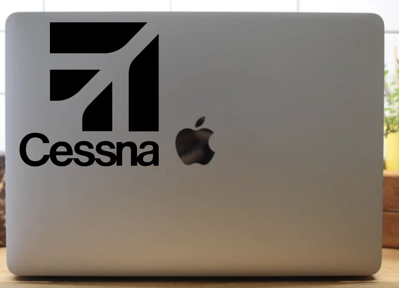 Cessna Aircraft Logo Decal- Airplane Sticker- Pilot Sticker- Jet Vinyl Decal