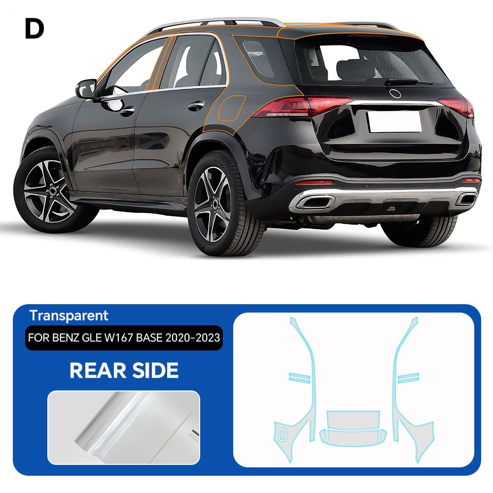 Full Car For Benz GLE W167 Base 2020-2023 Precut Paint Protection Film Clear PPF