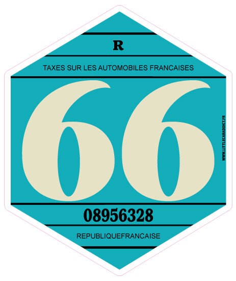 Tax Sticker Car Sticker Decal, Old Classic Car Custom Windshield Sticker