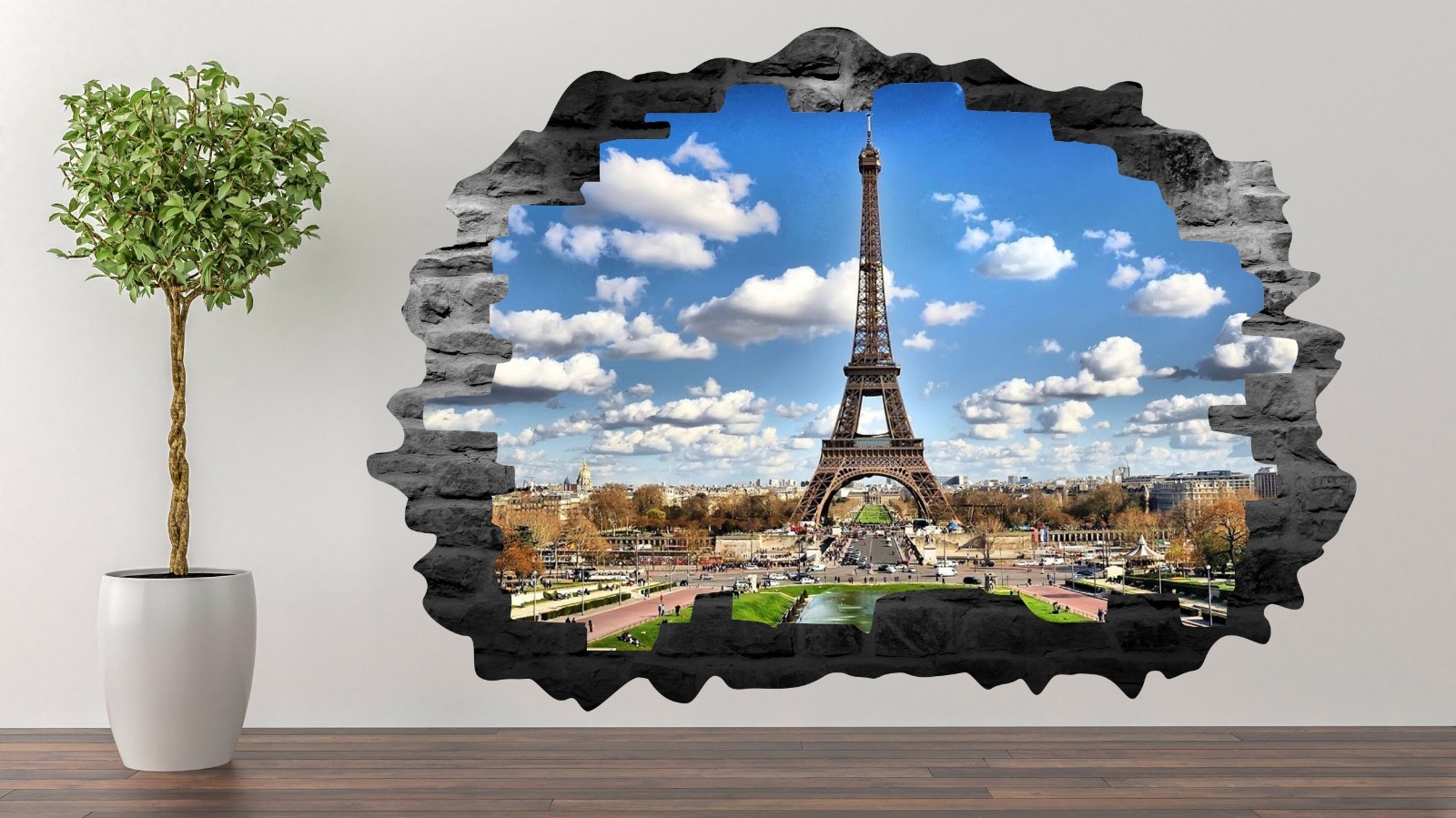 Stunning Eiffel Tower Wall Decal Sticker Mural Paris Removable Home Decor L-75