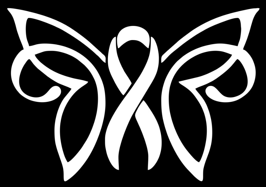 Cancer Awareness Ribbon Lung Vinyl Decal Sticker Car Truck Window Laptop Tablet