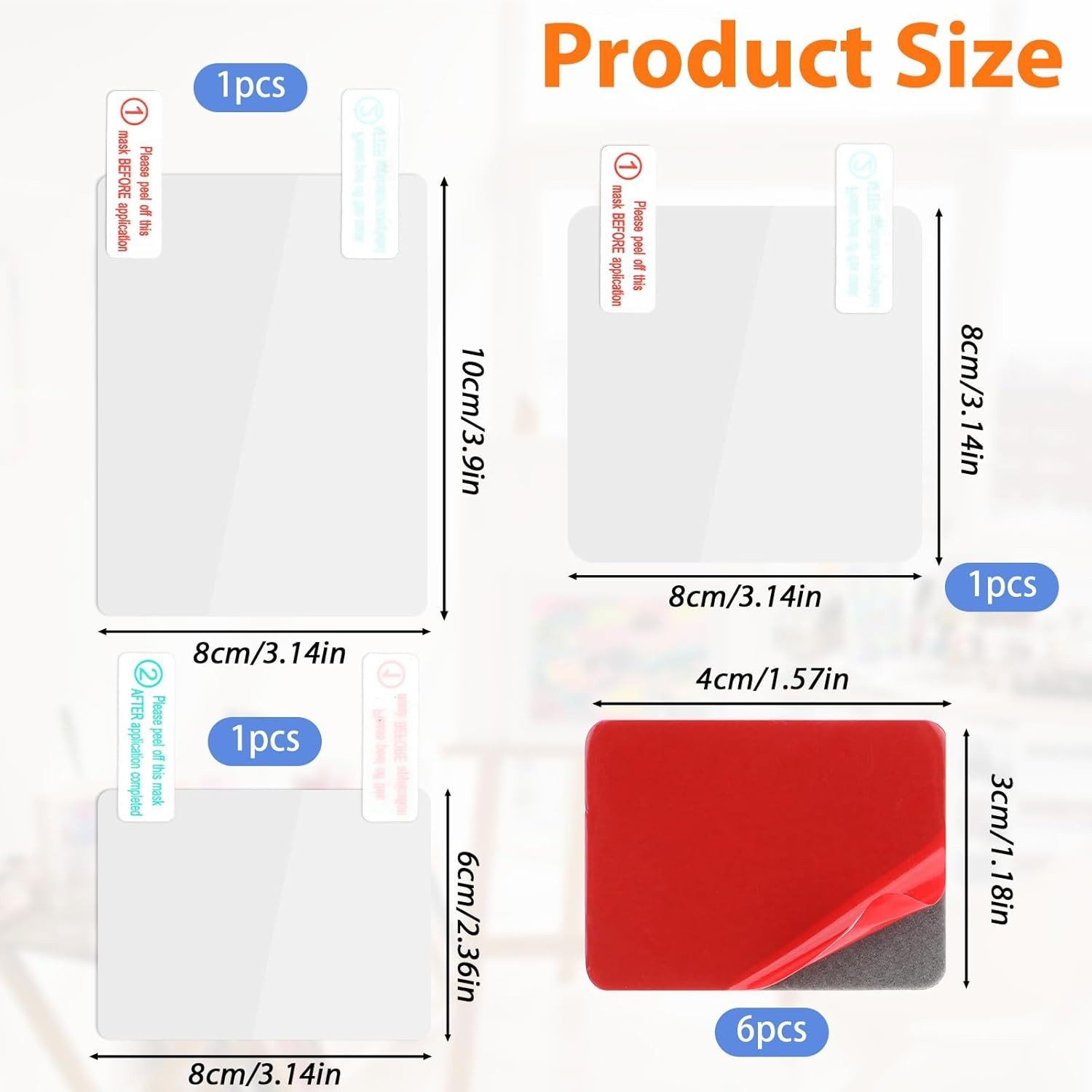3 Pcs Electrostatic Sticker Mounting Dash Cam 6 Pcs Double-Sided Sticker for …