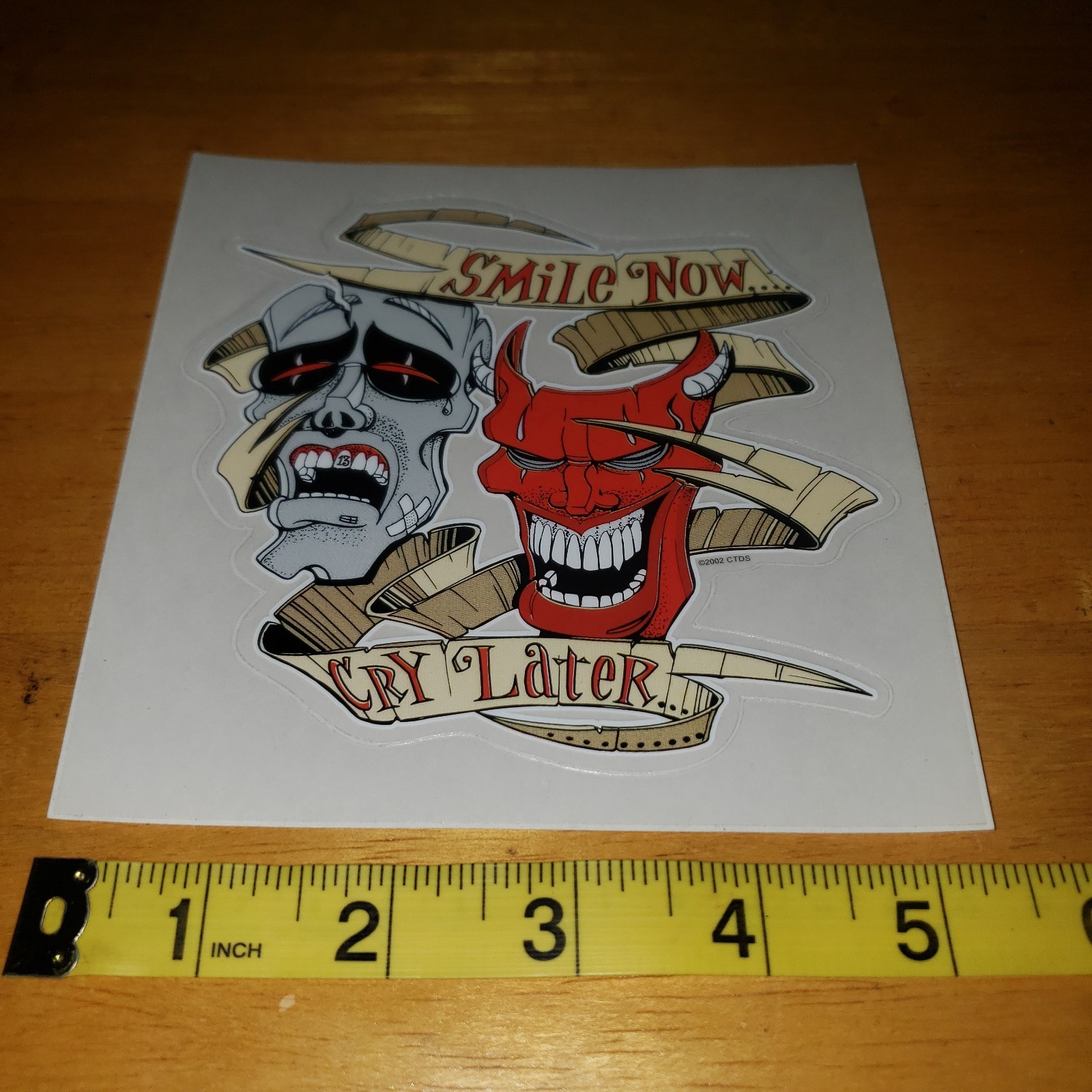 Smile Now Cry Later Clown Jester Car Truck Window Laptop Vinyl Decal Sticker