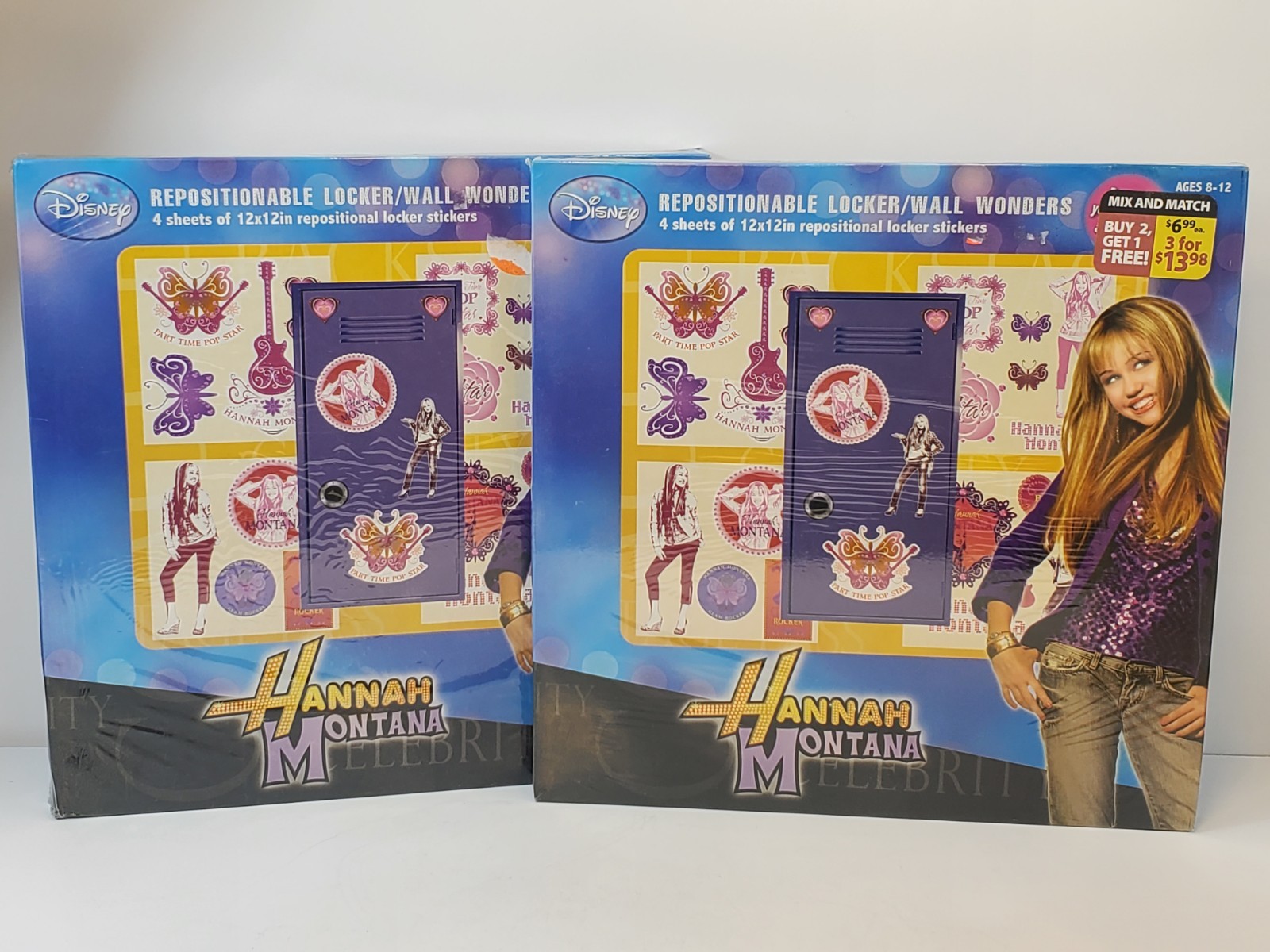Hannah Montana Locker Decal Stickers Wall Wonders No Tape No Holes Set