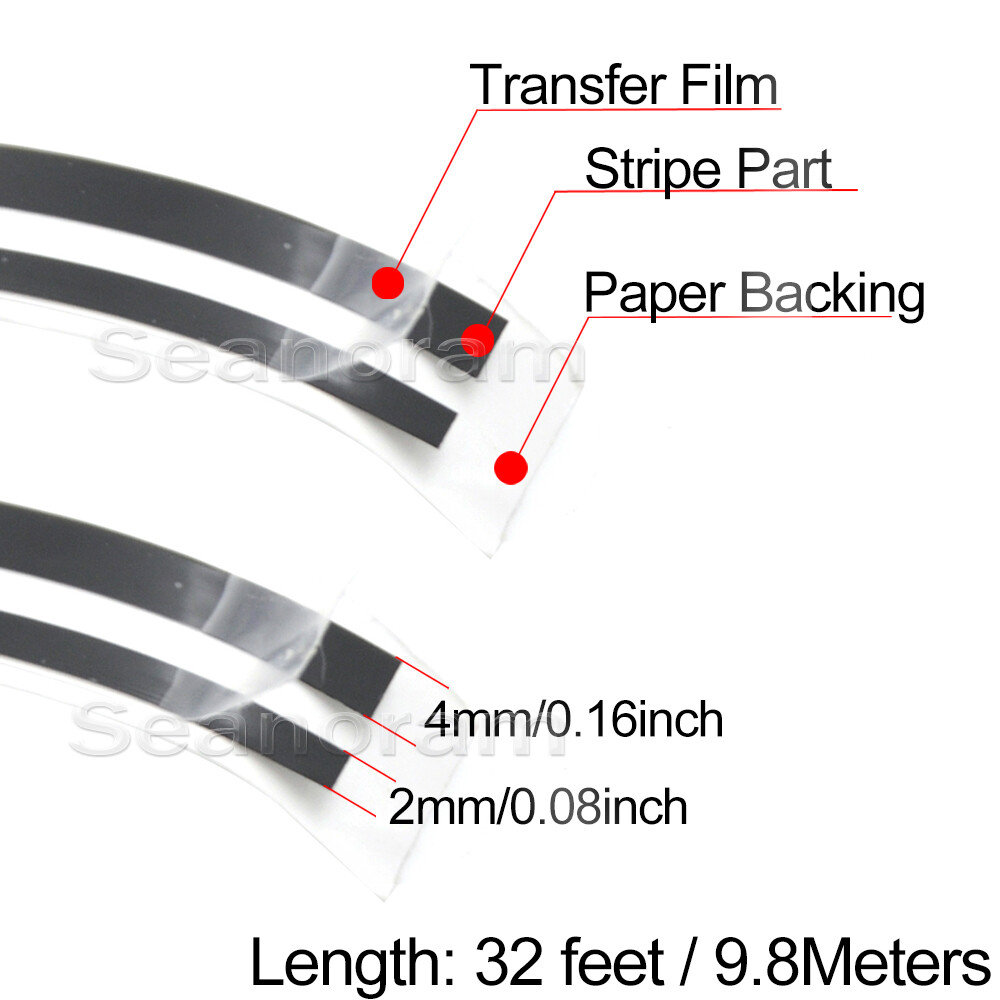 1/12"& 1/6" Black DIY Home Shop Bar Pinstriping Pin Stripe Decal Vinyl Sticker