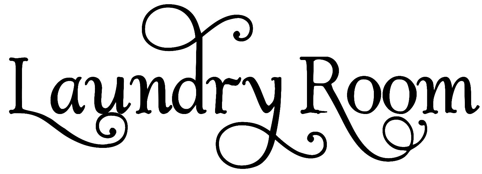 LAUNDRY ROOM Vinyl Decal Sticker – Washer Dryer Ironing Clothes – Swash