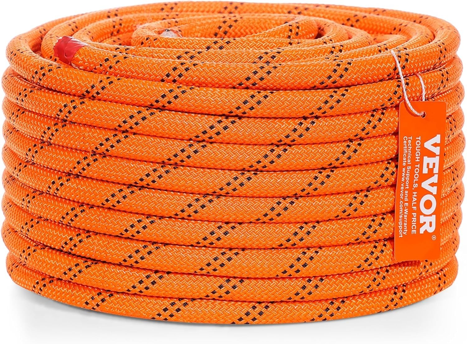 Double Braided Polyester Rope, 1/2 in X 120 Ft, 48 Strands, 8000 LBS Breaking St