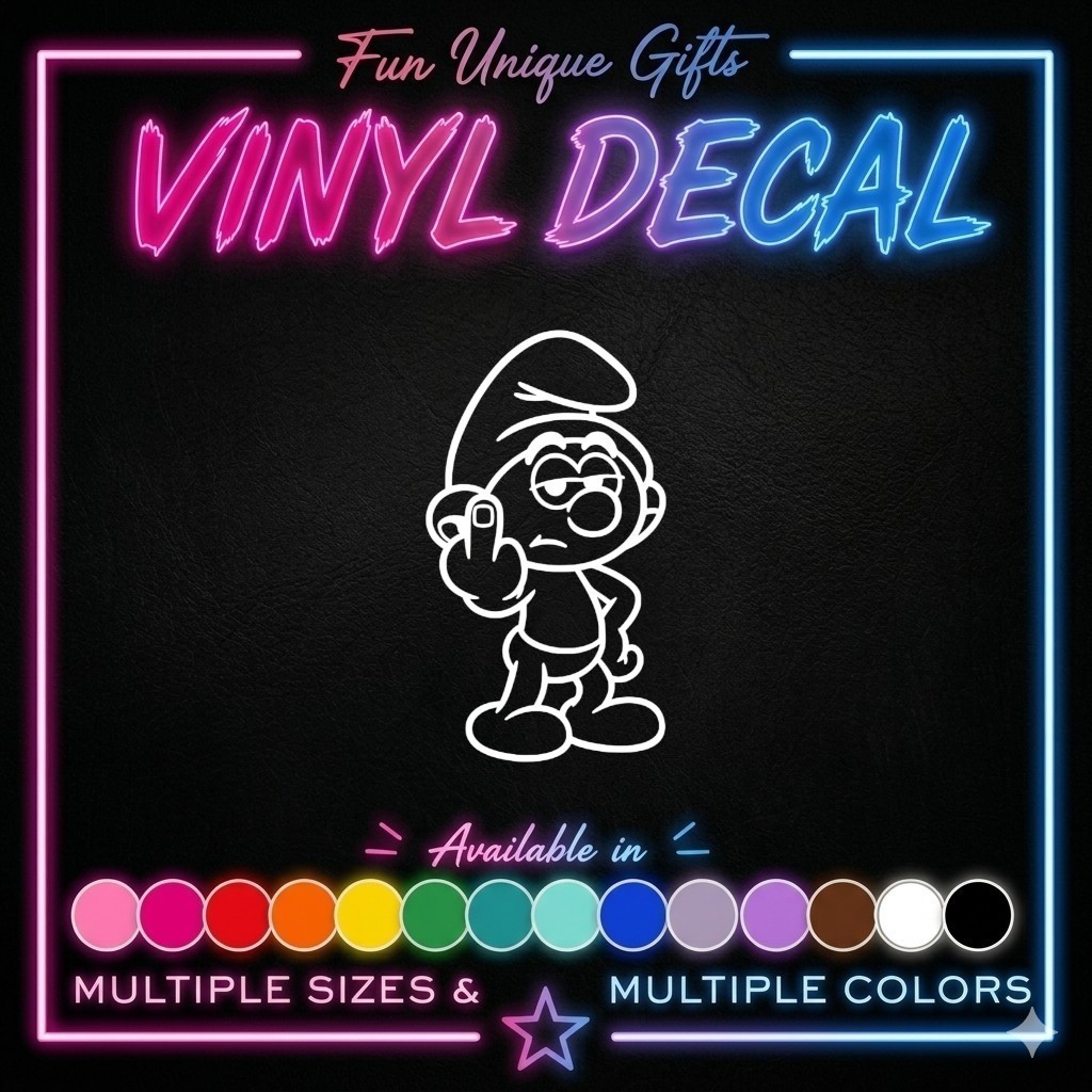 Smurf Vinyl Decal Sticker -Multiple Colors & Sizes- SHIPS FREE