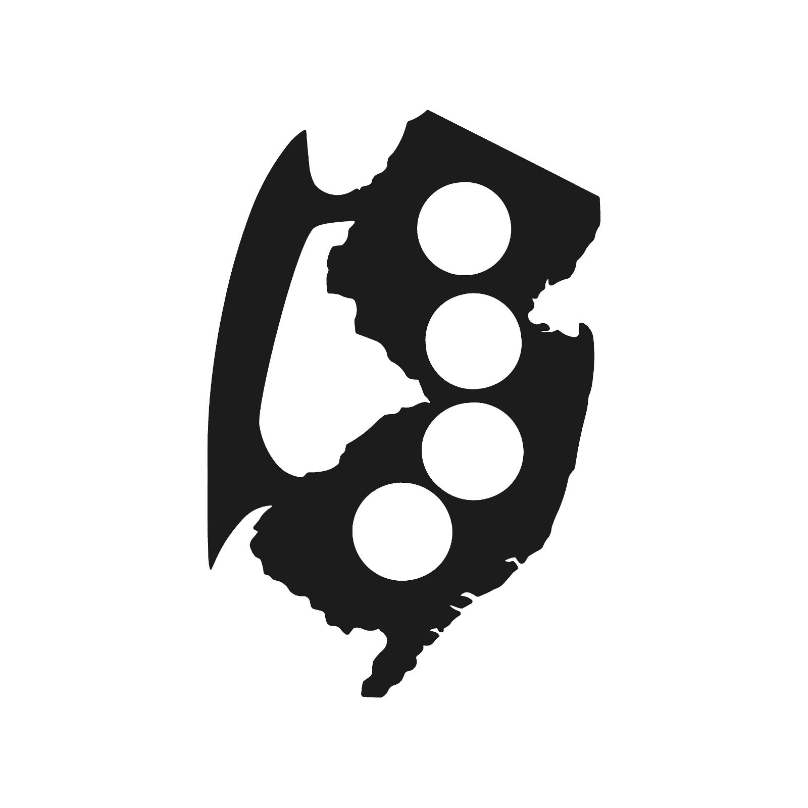 New Jersey Brass Knuckles Vinyl Decal Window NJ Laptop Sticker