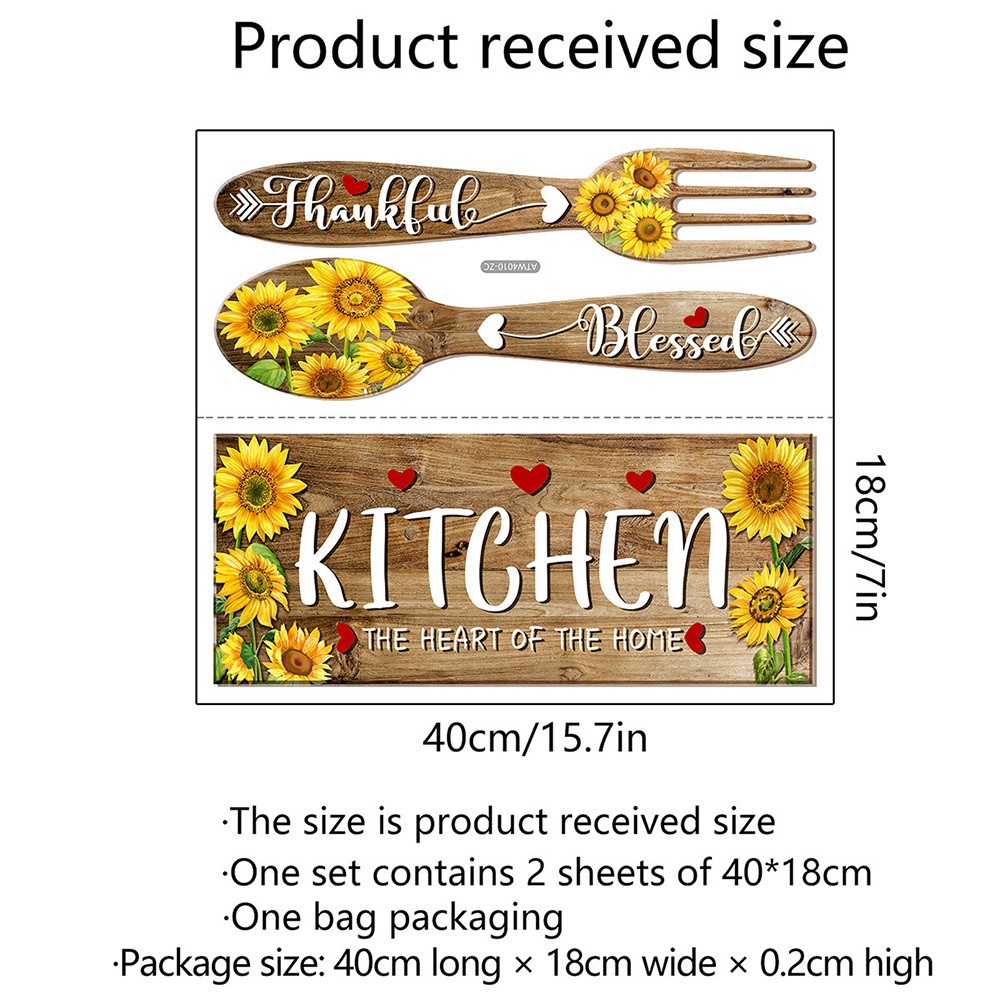 Sunflower Kitchen Wall Stickers Self-Adhesive Wall Stickers for Bedroom Study