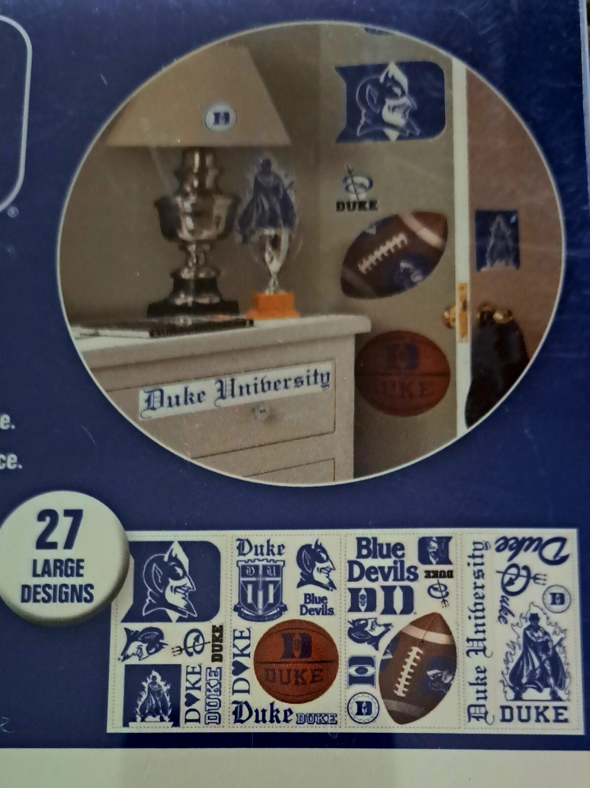 Duke Peel & Stick Wall Decals 27 Designs NCAA Football Basketball NEW