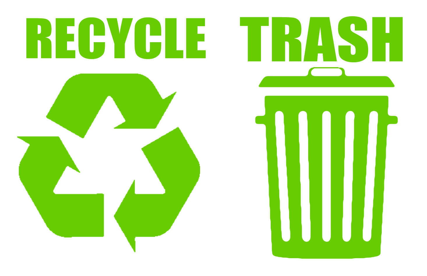 Recycle Trash Symbol Decals Sticker Logos For Home & Office Choose A1