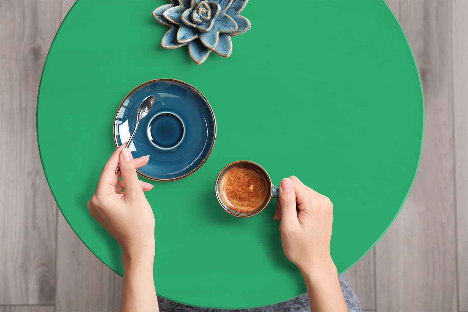 Worktop Covering Decorative Stickers Self Adhesive Vinyl Wrap Green 100×50