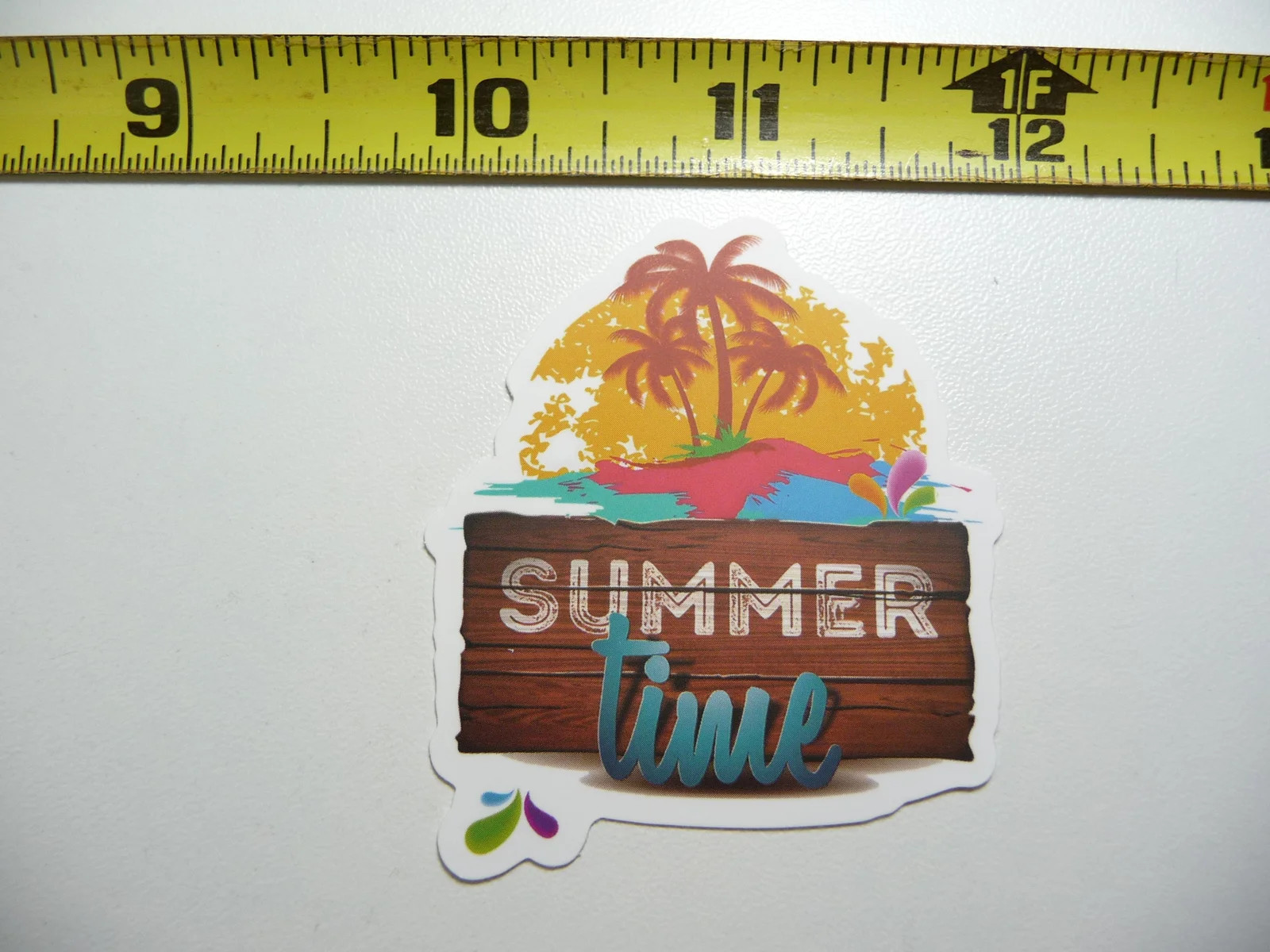 SUMMERTIME SUMMER TIME WOODEN SIGN BEACH SMALL STICKER DECAL VACATION TRIP