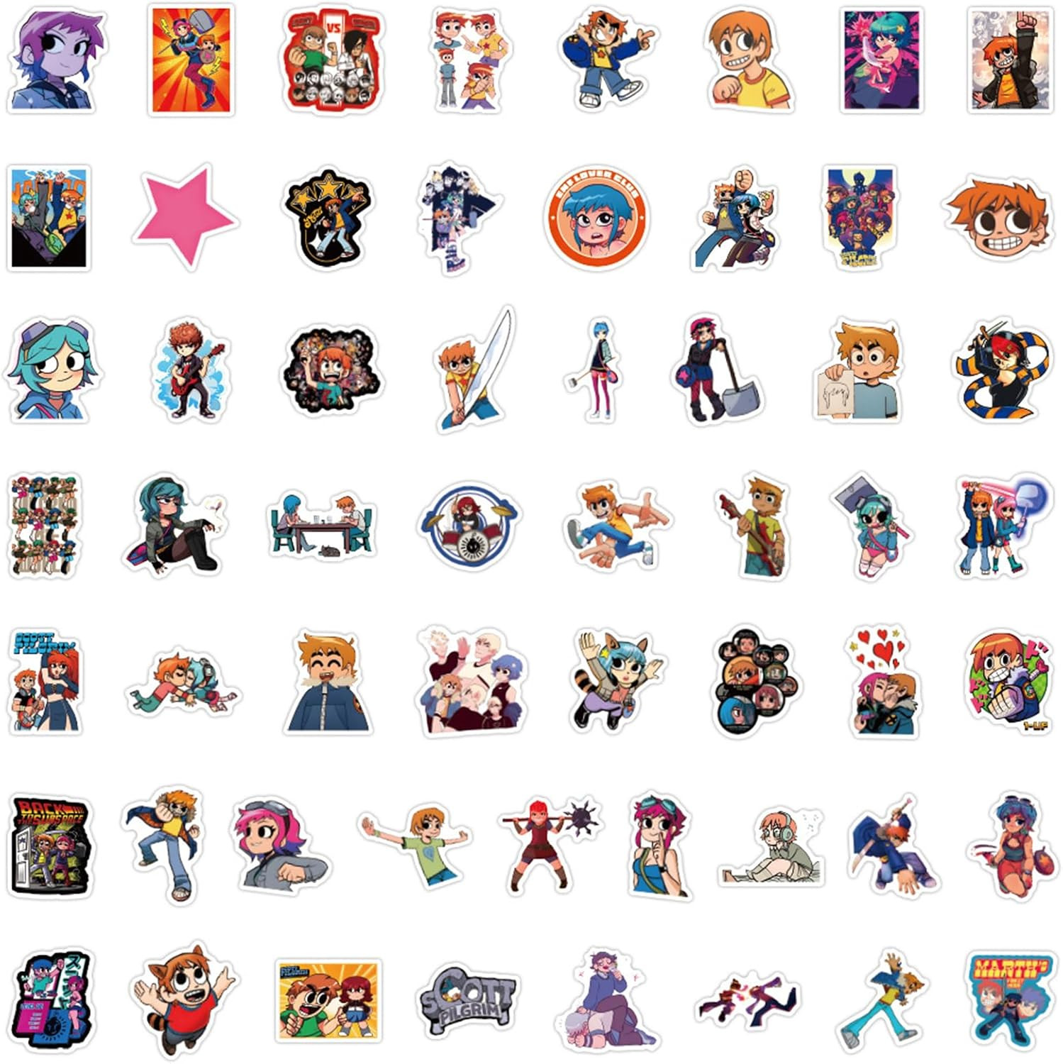 55PCS Waterproof Vinyl Stickers for Kids Teens Adults, Decals for Various Uses