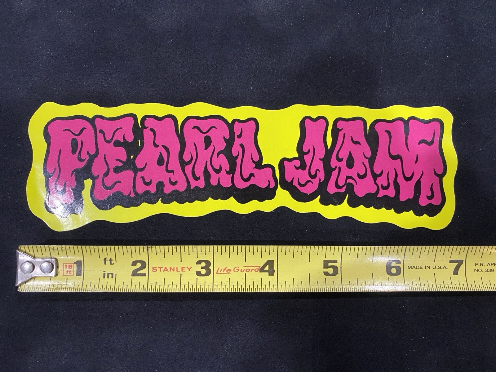 Pearl Jam Vintage "Oozing/Melting" Sticker New/Unused Excellent Condition