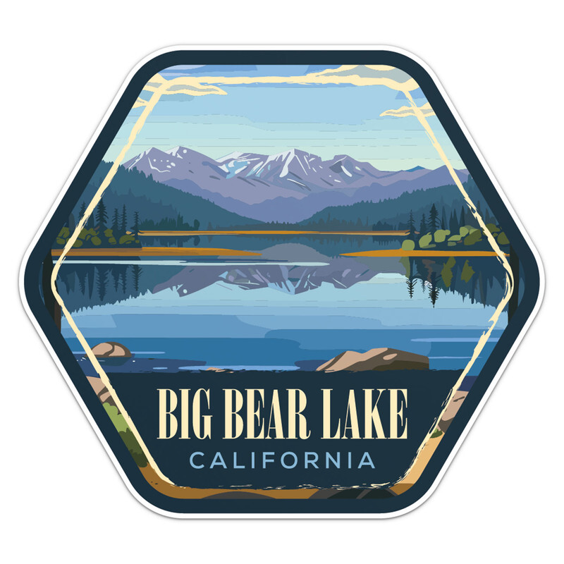 Big Bear Lake Sticker Car Bumper Weatherproof Vinyl Decal