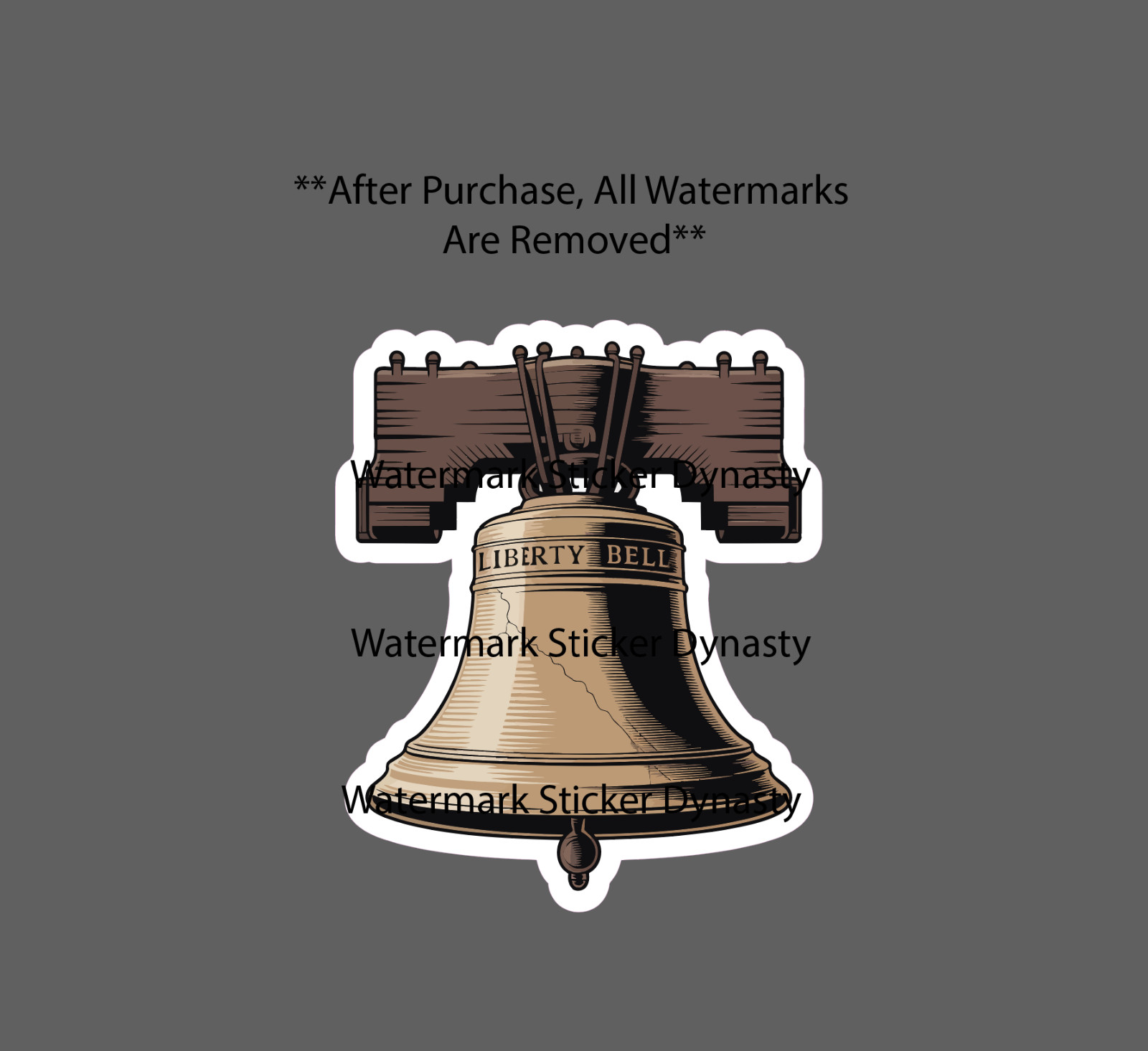 Liberty Bell Sticker Waterproof Decal Travel Freedom America Philadelphia NEW