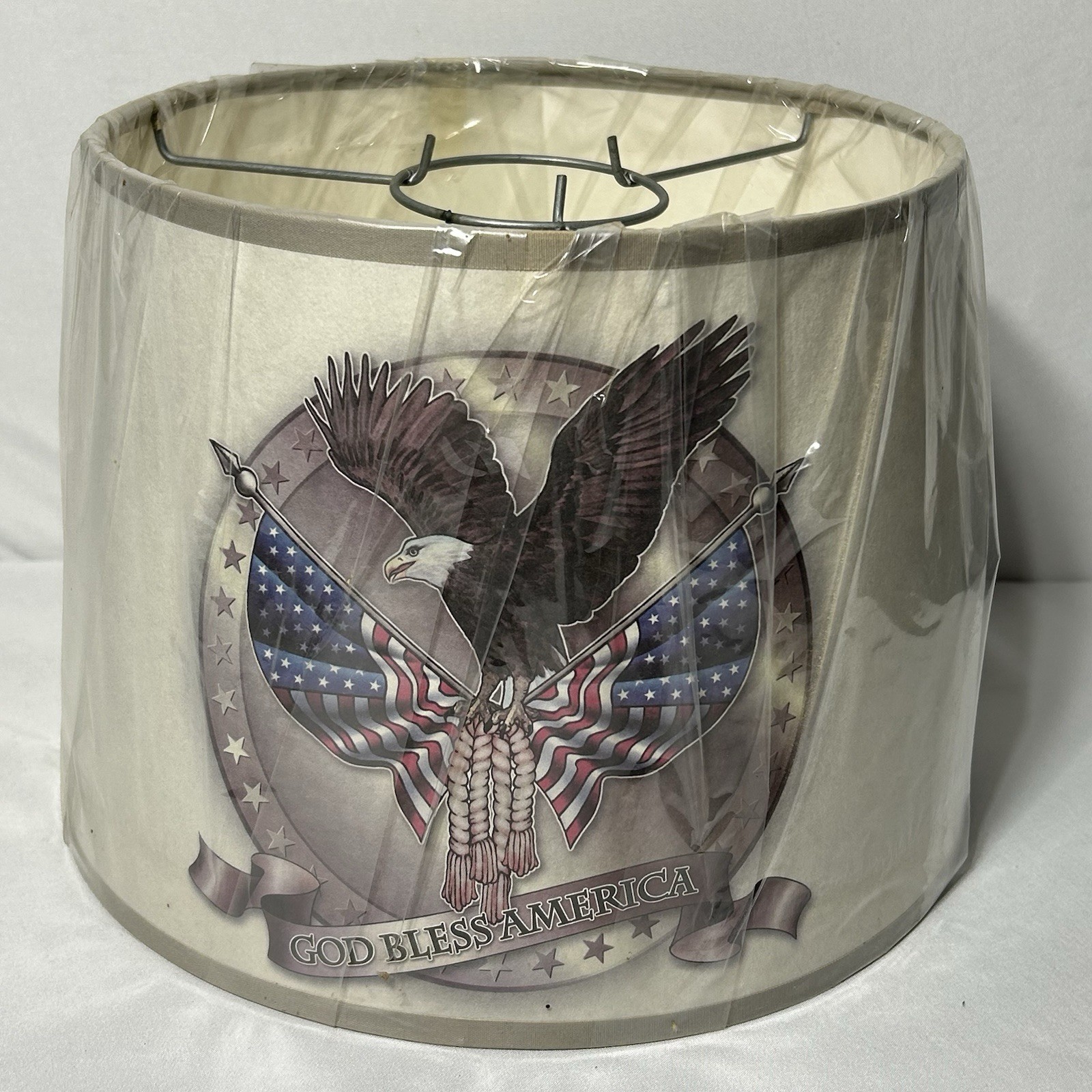 Patriotic Bald Eagle Lamp Shade ALMC America USA Flag Battle Hymn of Republic