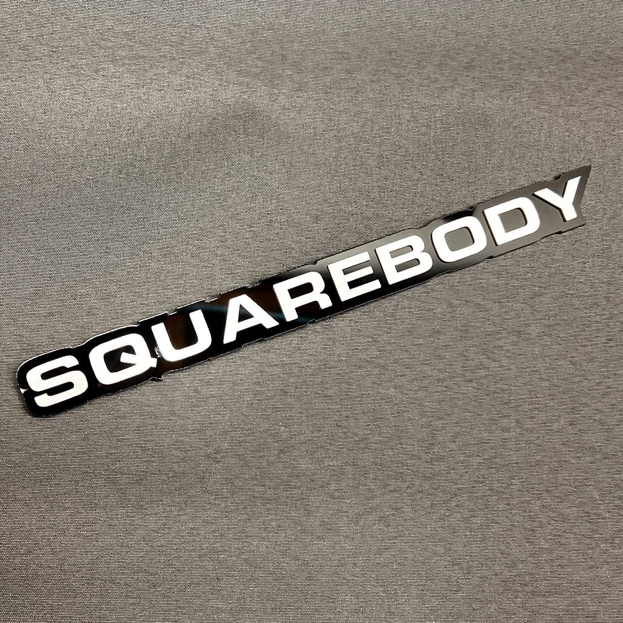 1x SQUAREBODY Custom Text 3D Acrylic Car Emblem Badge Multicolor Fender Decal